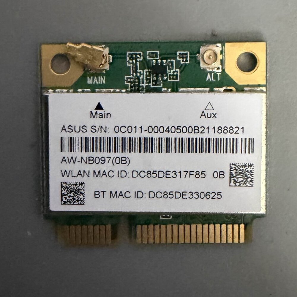 Asus Azurewave Network Card Model AW-NB097 (0B) **Untested**